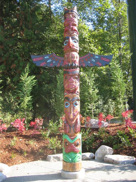 Tiki Totem Pole Carving